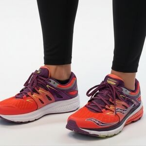 Saucony Zealot ISO 2 Running Shoes - Women’s Size 7 - Berry/Coral/Orange